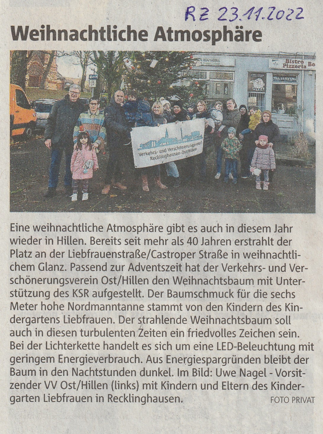 

RZ-Bericht vom 23.11.2022 Weihnnachtsbaum